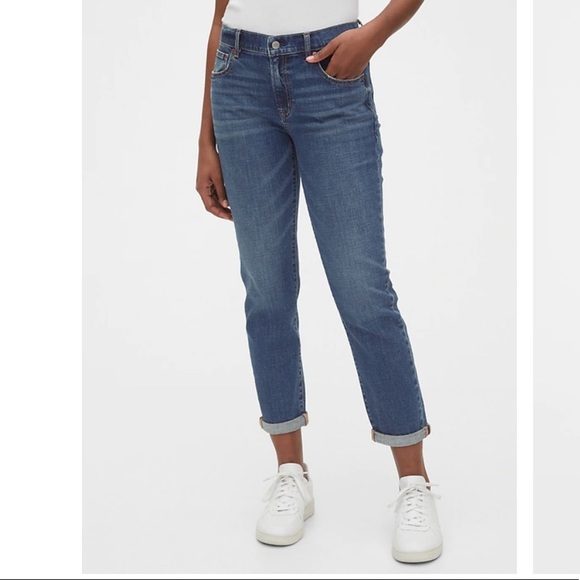 Gap Mid Rise Girlfriend Jeans Sz 29 Tall - Picture 3 of 8